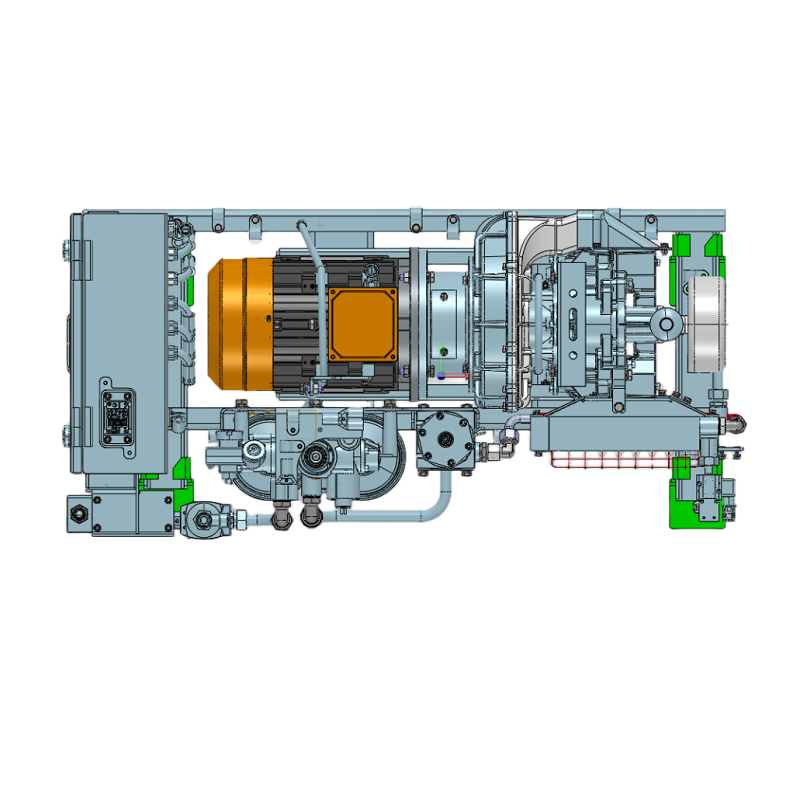 Oil-Free Scroll Air Compressor for Locomotive train Vehicle Braking Systems