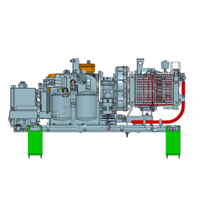 Oil-Free Scroll Air Compressor for Locomotive train Vehicle Braking Systems